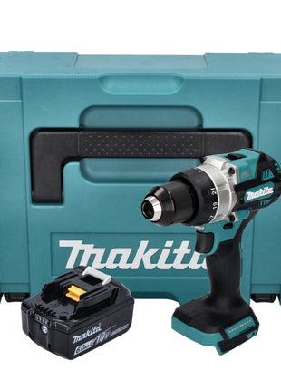 Makita DDF 486 G1J taladro atornillador inalámbrico 18 V 130 Nm sin escobillas + 1x batería 6,0 Ah + Makpac - sin cargador