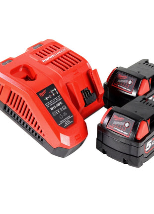 Milwaukee M18 FMT-502X FUEL Akku Multitool 18 V Brushless + 2x Akku 5,0 Ah + Ladegerät + 7 tlg. Zubehör Set + HD Box