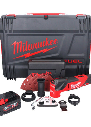 Milwaukee M18 FMT-601X FUEL Akku Multitool 18 V Brushless + 1x Akku 6,0 Ah + 7 tlg. Zubehör Set + HD Box - ohne Ladegerät