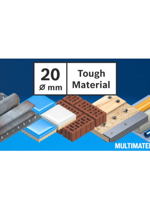 Bosch EXPERT Scie cloche Tough Material 20 x 60 mm Carbide (2608900419) Universelle