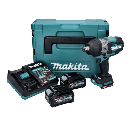 Makita TW 001 GD201 Akumulatorowy klucz udarowy 40 V maks. 1800 Nm Bezszczotkowy XGT + 2x akumulator 2,5 Ah + ładowarka + Makpac