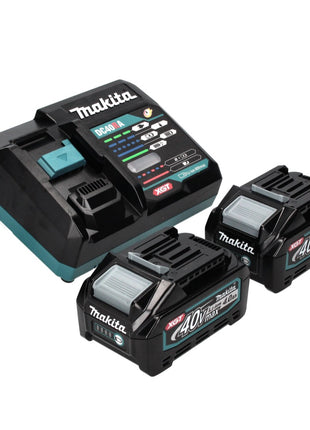 Makita HP 002 GM201 taladro percutor inalámbrico 40 V 64 Nm sin escobillas + 2x baterías 4,0 Ah + cargador + Makpac