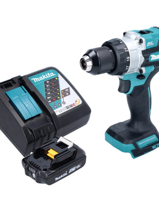 Taladro percutor inalámbrico Makita DHP 486 RA1 18 V 130 Nm sin escobillas + 1x batería 2,0 Ah + cargador