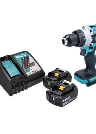 Taladro percutor inalámbrico Makita DHP 486 RF 18 V 130 Nm sin escobillas + 2x baterías 3,0 Ah + cargador