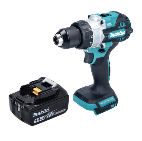 Makita DHP 486 T1 Akku Schlagbohrschrauber 18 V 130 Nm Brushless + 1x Akku 5,0 Ah - ohne Ladegerät