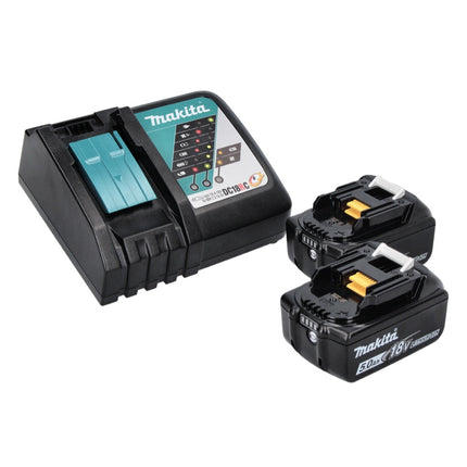 Makita DHP 486 RT akumulatorowa wiertarko-wkrętarka udarowa 18 V 130 Nm bezszczotkowa + 2x akumulator 5,0 Ah + ładowarka