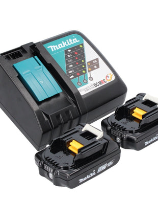 Taladro percutor inalámbrico Makita DHP 486 RAJ 18 V 130 Nm sin escobillas + 2 baterías 2,0 Ah + cargador + Makpac