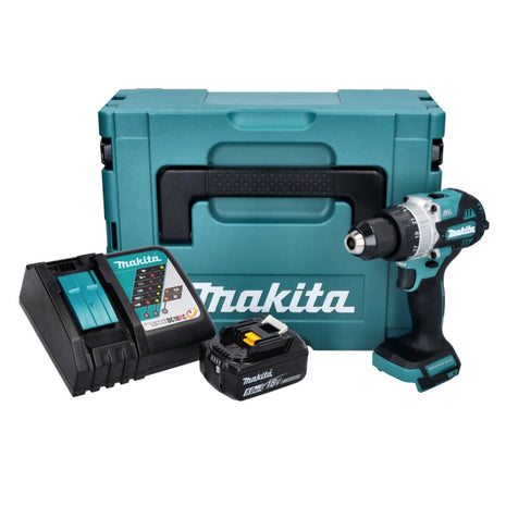 Makita DHP 486 RT1J Akku Schlagbohrschrauber 18 V 130 Nm Brushless + 1x Akku 5,0 Ah + Ladegerät + Makpac