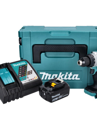 Makita DHP 486 RG1J akumulatorowa wiertarko-wkrętarka udarowa 18 V 130 Nm bezszczotkowa + 1x akumulator 6,0 Ah + ładowarka + Makpac