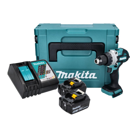 Makita DHP 486 RGJ akumulatorowa wiertarko-wkrętarka udarowa 18 V 130 Nm bezszczotkowa + 2x akumulator 6,0 Ah + ładowarka + Makpac