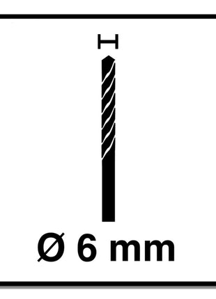 Alpen Profi Glas Hartmetall Glasbohrer 6,0 x 105 mm 1/4"