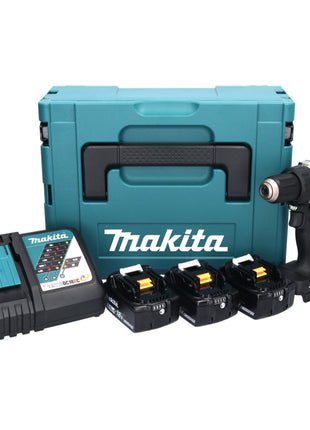 Makita DDF 484 TB3J Akku Bohrschrauber schwarz 18 V 54 Nm Brushless + 3x Akku 5,0 Ah + Ladegerät + Makpac