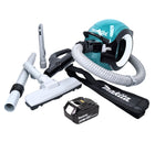 Makita DCL 501 G1 Akku Staubsauger 18 V Brushless + 1x Akku 6,0 Ah + Zubehör - ohne Ladegerät