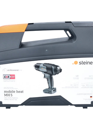 Steinel mobile heat MH 5 soplador de aire caliente a batería 18 V 50 - 500 °C CAS + 2x batería 8,0 Ah + cargador + estuche