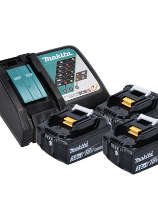 Makita DHP 482 RF3J Akku Schlagbohrschrauber 18 V 62 Nm + 3x Akku 3,0 Ah + Ladegerät + Makpac - Toolbrothers