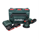 Lijadora excéntrica a batería Metabo SXA 18 LTX 125 BL 18 V 125 mm sin escobillas + 2x batería 4,0 Ah + cargador + metaBOX