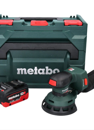 Lijadora excéntrica a batería Metabo SXA 18 LTX 125 BL 18 V 125 mm sin escobillas + 1x batería 5,5 Ah + metaBOX - sin cargador