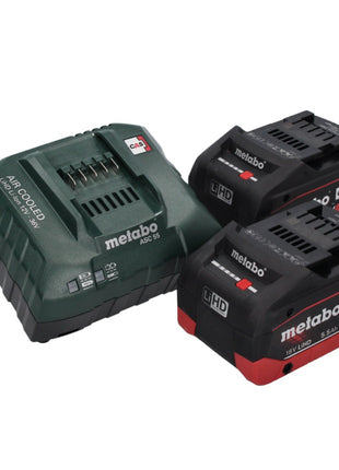 Lijadora excéntrica a batería Metabo SXA 18 LTX 125 BL 18 V 125 mm sin escobillas + 2x batería 5,5 Ah + cargador + metaBOX