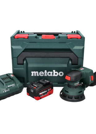 Lijadora excéntrica a batería Metabo SXA 18 LTX 125 BL 18 V 125 mm sin escobillas + 1x batería 8,0 Ah + cargador + metaBOX