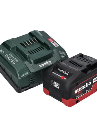 Metabo AS 18 L PC Compact Aspirateur sans fil 18 V 6 l IPX4 classe de poussière L eau et poussière + 1x batterie 8,0 Ah + chargeur