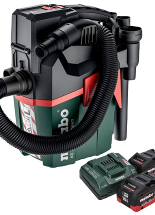 Metabo AS 18 L PC Compact Akku Sauger 18 V 6 l IPX4 Staubklasse L Nass und Trocken + 2x Akku 10,0 Ah + Ladegerät