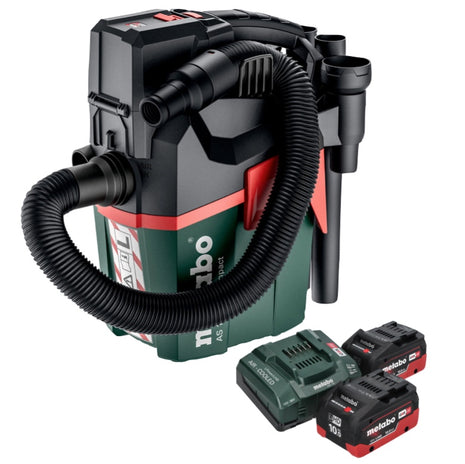 Metabo AS 18 L PC Compact Akku Sauger 18 V 6 l IPX4 Staubklasse L Nass und Trocken + 2x Akku 10,0 Ah + Ladegerät