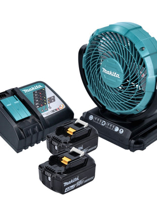 Makita DCF 102 RM Akku Ventilator Lüfter 18 V 18 cm + 2x Akku 4,0 Ah + Ladegerät - Toolbrothers