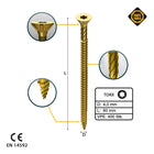 FORTE Tools Universal Holzschraube 4,0 x 60 mm T20 400 Stk. ( 2x 000051399476 ) gelb verzinkt Torx Senkkopf Vollgewinde