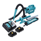 Makita DCL 184 RA aspirador inalámbrico 18 V 54 mbar 0,5 l + 2x baterías 2,0 Ah + cargador