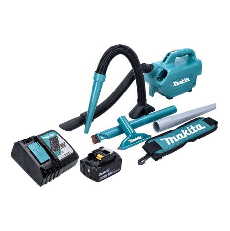 Makita DCL 184 RG1 Akku Staubsauger 18 V 54 mbar 0,5 l + 1x Akku 6,0 Ah + Ladegerät - Toolbrothers