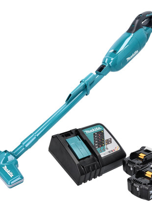 Makita DCL 280 FRF Akku Staubsauger 18 V Brushless + 2x Akku 3,0 Ah + Ladegerät