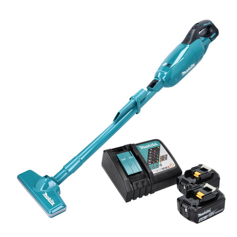 Aspirateur à batterie Makita DCL 280 FRM 18 V sans balais + 2x batteries 4,0 Ah + chargeur