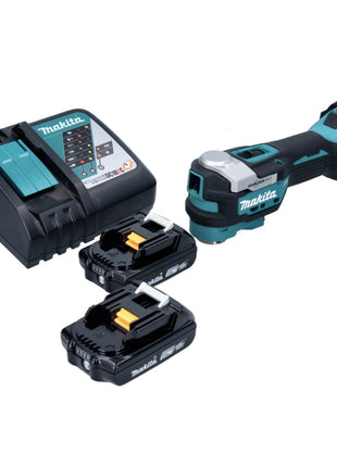 Makita DTM 52 RA Akku Multifunktionswerkzeug 18 V Starlock Max Brushless + 2x Akku 2,0 Ah + Ladegerät