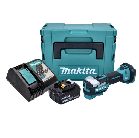 Makita DTM 52 RT1J Akku Multifunktionswerkzeug 18 V Starlock Max Brushless + 1x Akku 5,0 Ah + Ladegerät + Makpac - Toolbrothers