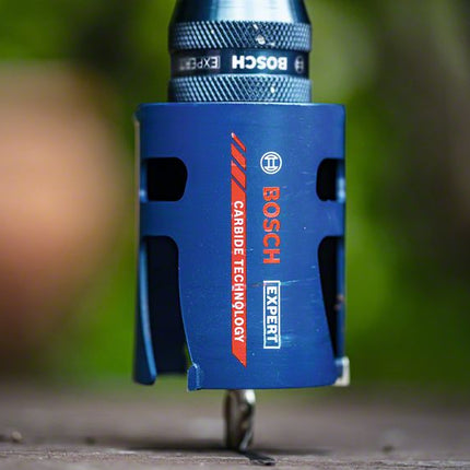 Bosch Expert Construction Material Lochsägen Set 10 tlg. 20 / 25 / 32 / 38 / 51 / 64 x 60 mm ( 2608900490 ) Carbide Technology für Dreh- und Schlagbohrer