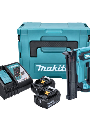 Makita DFN 350 RFJ cloueur sans fil 15 - 35mm - 18V + 2x Batteries 3,0 Ah + Chargeur + Coffret Makpac