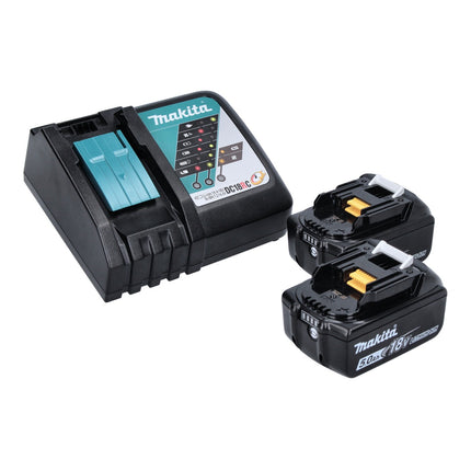 Makita DFN 350 RTJ gwoździarka akumulatorowa 18 V 15 - 35 mm + 2x akumulator 5,0 Ah + ładowarka + Makpac