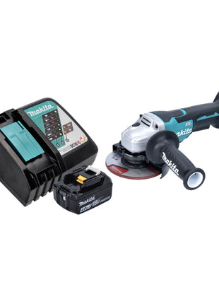 Amoladora angular a batería Makita DGA 515 RM1 18 V 125 mm sin escobillas + 1x batería 4,0 Ah + cargador