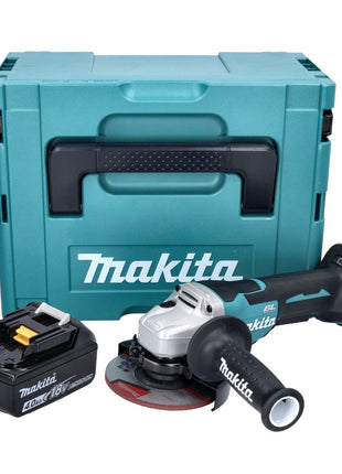 Makita DGA 515 M1J Akku Winkelschleifer 18 V 125 mm Brushless + 1x Akku 4,0 Ah + Makpac - ohne Ladegerät