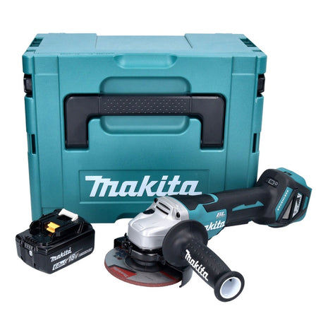 Makita DGA 515 G1J Akku Winkelschleifer 18 V 125 mm Brushless + 1x Akku 6,0 Ah + Makpac - ohne Ladegerät