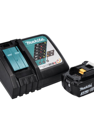 Makita DPO 500 RF1 Akku Exzenterpolierer 18 V 125 mm Brushless + 1x Akku 3,0 Ah + Ladegerät