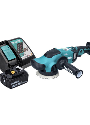 Pulidora excéntrica a batería Makita DPO 500 RT1 18 V 125 mm sin escobillas + 1x batería 5,0 Ah + cargador