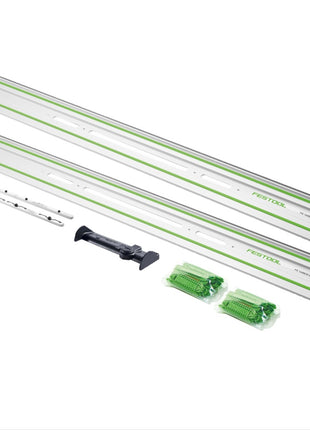 Festool FS 1400/2-KP Führungsschiene 2 Stück 1400 mm für Hand, Tauch und Stichsägen / Oberfräse + FS/2-AW Abweiser + FSV/2 Verbindungsstück - Toolbrothers