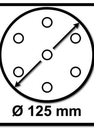 Makita Schleifpapier Klett 125 mm K 320 100 Stk. ( 2x P-43692 ) für DBO BO DCW DWE GEX PEX SXE BOS - Toolbrothers