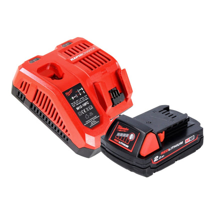 Milwaukee M18 BOS125-201 FC akumulatorowa szlifierka oscylacyjna 18 V 125 mm + 1x akumulator 2,0 Ah + ładowarka