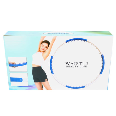 Naria Waist 1.2 Beauty Line Hula Hoop Reifen Verstellbare Größe weiß / blau - Toolbrothers