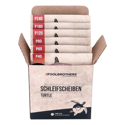 Metabo SXA 18 LTX 125 BL akumulatorowa szlifierka oscylacyjna 18 V 125 mm ( 600146840 ) bezszczotkowa + 2x zestaw szlifierski Toolbrothers TURTLE + metaBOX - bez akumulatora, bez ładowarki