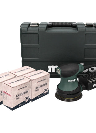 Szlifierka oscylacyjna mimośrodowa Metabo FSX 200 Intec 240 W 125 mm + 4x zestaw szlifierski Toolbrothers TURTLE + walizka