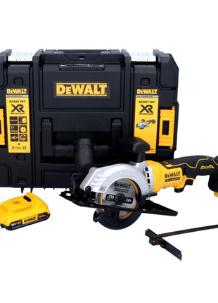 DeWalt DCS 571 Akku Handkreissäge 18 V 115 mm Brushless+ 1x Akku 2,0 Ah + TSTAK - ohne Ladegerät