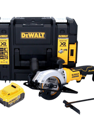 DeWalt DCS 571 Akku Handkreissäge 18 V 115 mm Brushless + 1x Akku 4,0 Ah + TSTAK - ohne Ladegerät